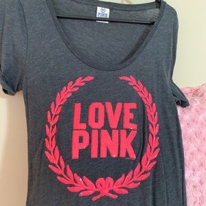 Gray Pink Brand SS Shirt